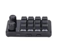 SEAFRONT Tastiera da 12 Tasti, Tastiera Blu Leggera RGB 2 Manopole, Tastiera Programmabile Wireless da 2,4 G per Giochi e Ufficio, Mini Tastiera con Manopola