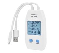 SEAFRONT Tester USB, Misuratore di capacità di Potenza Digitale, Voltmetro Amperometro Accurato per Appassionati di Fai da Te e Test di Ingegneria (UT658 Doppio)