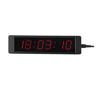 SEAFRONT Timer Digitale Palestra Grande, Orologio LED a 6 Cifre, | Corpo in Lega di Alluminio, Montaggio a Parete o Tavolo, Setup Remoto, Timer e Cronometro, Orologio Digitale, Uso Domestico
