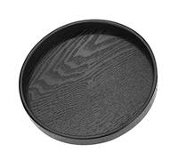 SEAFRONT Vassoio tè Rotondo, Legno Massiccio, Vassoio Non per Porto per caffè e Snack, Piatto Rotondo da 30 Cm per e Ristoranti Domestici (27 cm)