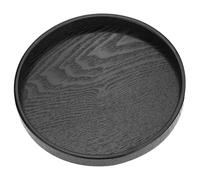 SEAFRONT Vassoio tè Rotondo, Legno Massiccio, Vassoio Non per Porto per caffè e Snack, Piatto Rotondo da 30 Cm per e Ristoranti Domestici (24 cm)