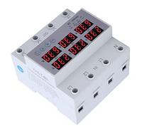 SEAFRONT Voltmetre Rail DIN AC 230-300V Voltmeter, Amperometro Trifase, Protezione Sovracorrente Sovratensione Automatica Contatore di Energia Misuratore Consumo Elettrico Trifase (40A)