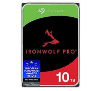Seagate IronWolf Pro, 10TB, Unità disco interna NAS nterprise - SATA CMR da 6GBit/s, 3,5", 7.200 giri/min, sistemi NAS RAID, servizi Rescue, imballaggio senza frustrazioni (ST10000NTZ01)