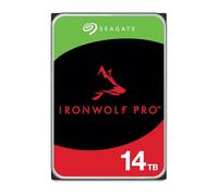 Seagate IronWolf Pro, 14TB, Unità disco interna NAS nterprise - Unità SATA CMR da 6GBit/s, 3,5", 7.200 giri/min, con cache da 256 MB per sistemi NAS RAID, servizi Rescue (ST14000NT001)