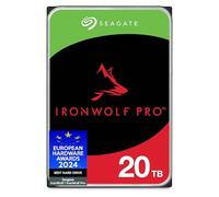 Seagate IronWolf Pro, 20TB, Unità disco interna NAS classe Enterprise - SATA CMR da 6GBit/s, 3,5", 7.200 giri/min, sistemi NAS RAID, servizi Rescue, imballaggio senza frustrazioni (ST20000NTZ01)