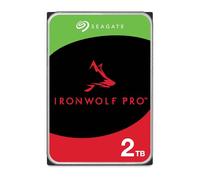 Seagate IronWolf Pro, 2TB, Unità disco interna NAS classe Enterprise - Unità SATA CMR da 6GBit/s, 3,5", 7.200 giri/min, con cache da 256 MB per sistemi NAS RAID, servizi Rescue (ST2000NT001)