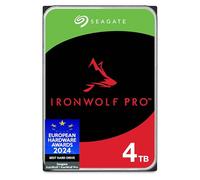 Seagate IronWolf Pro, 4TB, Unità disco interna NAS classe Enterprise - SATA CMR da 6GBit/s, 3,5", 7.200 giri/min, sistemi NAS RAID, servizi Rescue, imballaggio senza frustrazioni (ST4000NTZ01)