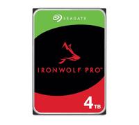 Seagate IronWolf Pro, 4TB, Unità disco interna NAS classe Enterprise - SATA CMR da 6GBit/s, 3,5", 7.200 giri/min, sistemi NAS RAID, servizi Rescue, imballaggio senza frustrazioni (ST4000NTZ01)