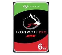 Seagate Ironwolf Pro da 6 TB Unità SATA da 6 Gbit/s, HDD, CMR 3.5" 7200 giri/min, Cache da 128 MB per NAS con Sistema RAID, Servizio di Recupero Dati Rescue T6000NE0023