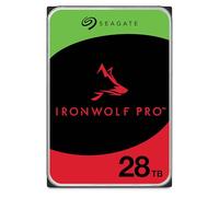 Seagate IronWolf Pro - Disco rigido interno NAS da 28 TB, 3,5", 7200 giri/min, CMR, 512 MB di cache, SATA 6 GB/S, incl. Rescue Service ST28000NT00