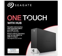 Seagate One Touch Hub 10TB, Hard disk esterno, per pc, PC Portatili e Mac, USB-C, USB 3.0, 1 Anni Mylio, Data Rescue Service (STLC10000400)