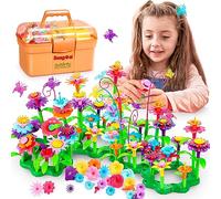 Seagoal Giocattoli da Costruzione per Bambine, Costruzioni Fiori Giochi Montessori, Costruisci Giardino dei sogni, Costruzione di Giardini Fioriti Regalo Educativo per Bambini di 3 4 5(140 PCS)