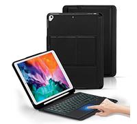 Seagtigau Tastiera per iPad 10,2 pollici (9a/8a generazione, Air 3 e Pro 10,5) con Touchpad, Tastiera magnetica rimovibile illuminata e portapenne - Layout QWERTZ