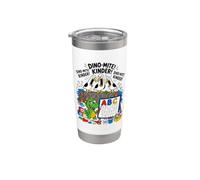 Seagull Dino Mite Kinder Dinosaur Back to School Student Kid Bicchiere termico in acciaio inox doppia parete