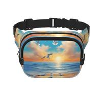 Seagulls by the sea - Marsupio multifunzione con stampa, unisex, alla moda, per viaggi e sport