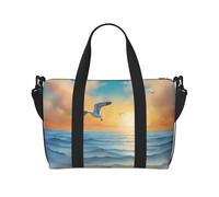 Seagulls by The Sea Prints, borsa a tracolla da viaggio, comoda, leggera e impermeabile, adatta per viaggi e uso quotidiano.