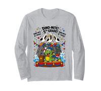 Seagulls Dino Mite Dinosauro di Quinta elementare Torna a Scuola per Bambini Maglia a Manica