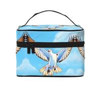 Seagulls in flight - Beauty case da donna, grande capacità, portatile, da viaggio, (22,9 x 16,5 x 15,7 cm), grande borsa per il trucco per ragazze