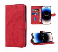 SEAHAI Cover per Honor 200 Lite 5G, Custodia Pelle Flip Portafoglio con Kickstand/Slot per Schede/Protezione RFID, Premium PU/TPU Antiurto Magnetica Libro Case - Rosso
