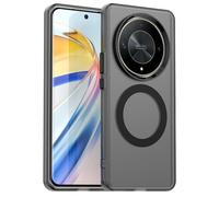 SEAHAI Cover per HONOR Magic 6 Lite 5G / HONOR X9b con Magnetico Adsorbimento Funzione, Ultra-sottile Glassato Traslucido Dura PC Custodia Silicone TPU Bumper Antiurto Case, Nero