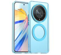 SEAHAI Cover per HONOR Magic 6 Lite 5G / HONOR X9b con Magnetico Adsorbimento Funzione, Ultra-sottile Glassato Traslucido Dura PC Custodia Silicone TPU Bumper Antiurto Case, Blu