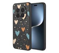 SEAHAI Cover per HONOR Magic 7 Pro 5G, Custodia Ultra Sottile in Silicone Liquido Morbida con Modello Animale di Fiori Carini, Elegante Matte TPU Bumper Antiurto Case - Nero S04