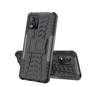 SEAHAI Cover per Motorola Moto E13, Antiurto Protezione Silicone con Supporto Pieghevole Nascosto Kickstand Rugged Custodia Case - Nero