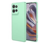SEAHAI Cover per Motorola Moto G75 5G, Custodia Ultra Sottile in Silicone Liquido Gel Morbida con Design Dell'airbag Antiurto, Elegante Matte TPU Bumper Case Cover - Verde Chiaro