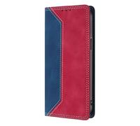SEAHAI Cover per OPPO A5X 5G/4G, Flip Custodia in Pelle PU Premium Portafoglio Antiurto Case con Funzione Stand/Slot per Schede/Blocco RFID/Magnetica - Rosso