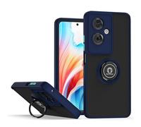 SEAHAI Cover per Oppo A79 5G / OnePlus Nord N30 SE 5G, Glassato Traslucido Dura PC Protettiva Custodia Silicone TPU Bumper Antiurto AntiGraffio Case con 360° Anello Supporto, Blu Reale