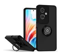 SEAHAI Cover per Oppo A79 5G / OnePlus Nord N30 SE 5G, Glassato Traslucido Dura PC Protettiva Custodia Silicone TPU Bumper Antiurto AntiGraffio Case con 360° Anello Supporto, Nero