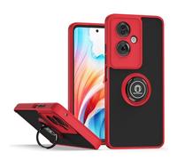 SEAHAI Cover per Oppo A79 5G / OnePlus Nord N30 SE 5G, Glassato Traslucido Dura PC Protettiva Custodia Silicone TPU Bumper Antiurto AntiGraffio Case con 360° Anello Supporto, Rosso