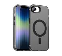 SEAHAI Cover per Realme C63/Realme C61/Realme Note 60/Realme Note 60X con Magnetico Adsorbimento Funzione, Ultra-sottile Glassato Traslucido Dura PC Custodia Silicone TPU Bumper Antiurto Case, Nero