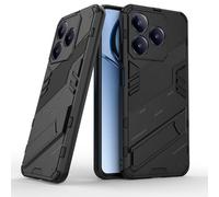 SEAHAI Cover per Realme C63/Realme C61/Realme Note 60/Realme Note 60X, [Militare Anti-Caduta] Cornice Paraurti in Silicone Ultra Sottile Custodia, con Supporto Pieghevole Nascosto Kickstand - Nero