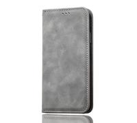 SEAHAI Cover per Realme GT 6 5G / Realme GT 6T 5G, Ultra Sottile Custodia Premium Pelle Portafoglio Kickstand Slot per Schede [RFID Blocking] TPU Antiurto Flip Cover Libro - Grigio