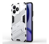 SEAHAI Cover per Realme Note 50 / Realme C53 / Realme C51, [Militare Anti-Caduta] Cornice Paraurti in Silicone Morbido Ultra Sottile Custodia, con Supporto Pieghevole Nascosto Kickstand - Bianca