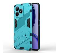 SEAHAI Cover per Realme Note 50 / Realme C53 / Realme C51, [Militare Anti-Caduta] Cornice Paraurti in Silicone Morbido Ultra Sottile Custodia, con Supporto Pieghevole Nascosto Kickstand - Blu