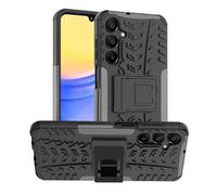 SEAHAI Cover per Samsung Galaxy A16 5G/4G, Antiurto Protezione Silicone con Supporto Pieghevole Nascosto Kickstand Rugged Custodia Case - Nero