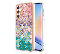 SEAHAI Cover per Samsung Galaxy A34 5G, Custodia Protettiva Ultra Sottile ed Elegante in Silicone TPU Flessibile, Glitter Modelli Colorful Cover Antiurto Case - Colore Squama