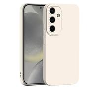 SEAHAI Cover per Samsung Galaxy S24 Fe 5G, Ultra Sottile Morbida Silicone Gel Custodia con Design di Protezione Fotocamera Addensato, Elegante Antiurto TPU Bumper Case - Bianco