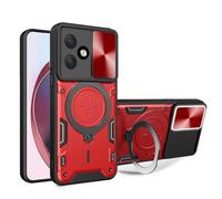 SEAHAI Cover per Vivo V60 Lite 5G/4G, [Militare Anti-Caduta] Silicone Ultra Sottile Stile Fresco Custodia, con Metallo Magnetico Supporto e Protezione Fotocamera - Rosso