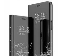 SEAHAI Cover per Xiaomi 15T 5G, Specchio Case Clear View Standing Mirror Flip Custodia Full Body Protettiva Bumper Folio Copertura - Nero