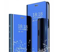 SEAHAI Cover per Xiaomi 15T Pro 5G, Specchio Case Clear View Standing Mirror Flip Custodia Full Body Protettiva Bumper Folio Copertura - Blu