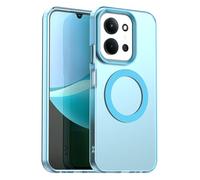 SEAHAI Cover per Xiaomi Redmi 15C 5G/4G/POCO C85 con Magnetico Adsorbimento Funzione, Ultra-sottile Glassato Traslucido Dura PC Custodia Silicone TPU Bumper Antiurto Case, Blu
