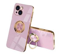 SEAHAI Cover per Xiaomi Redmi 15C 5G/4G/POCO C85, Custodia Ultra Sottile ed Elegante in Silicone TPU, Glitter Placcatura Phnom Penh Design Cover Antiurto Case con 360° Anello Supporto, Viola