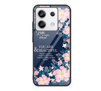 SEAHAI Cover per Xiaomi Redmi Note 13 PRO 4G / Poco M6 PRO 4G, Custodia Ultra Sottile in Silicone TPU, Retro in Vetro Temperato a Elegante Motivo Dipinto Antiurto AntiGraffio Case, Giardino dei Sogni