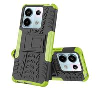 SEAHAI Cover per Xiaomi Redmi Note 13 PRO 5G / Poco X6 5G, Antiurto Protezione Silicone con Supporto Pieghevole Nascosto Kickstand Rugged Custodia Case - Verde