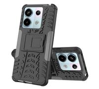 SEAHAI Cover per Xiaomi Redmi Note 13 PRO 5G / Poco X6 5G, Antiurto Protezione Silicone con Supporto Pieghevole Nascosto Kickstand Rugged Custodia Case - Nero