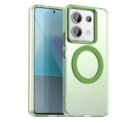 SEAHAI Cover per Xiaomi Redmi Note 13 Pro 5G / Poco X6 5G con Magnetico Adsorbimento Funzione, Ultra-sottile Glassato Traslucido Dura PC Custodia Silicone TPU Bumper Antiurto Case, Verde