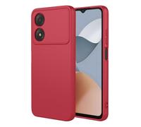 SEAHAI Cover per ZTE Blade A34, Custodia Ultra Sottile in Silicone Liquido Gel Morbida con Design Dell'airbag Antiurto, Elegante Matte TPU Bumper Case Cover - Rosso